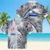 New York Yankees Hawaiian Shirt - Palm Stripes Navy Black White Aloha Shirt
