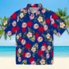 New York Yankees Hawaiian Shirt - Palm Tree Flower Navy Aloha Shirt