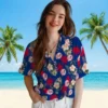 New York Yankees Hawaiian Shirt - Palm Tree Flower Navy Aloha Shirt