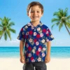 New York Yankees Hawaiian Shirt - Palm Tree Flower Navy Aloha Shirt