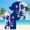 New York Yankees Hawaiian Shirt - Palm Trees Navy White Aloha Shirt