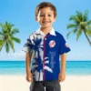 New York Yankees Hawaiian Shirt - Palm Trees Navy White Aloha Shirt