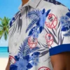 New York Yankees Hawaiian Shirt - Patriotic Hibiscus Design Navy White Aloha Shirt