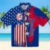 New York Yankees Hawaiian Shirt - Stitched Flag Navy Aloha Shirt
