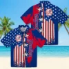 New York Yankees Hawaiian Shirt - Stitched Flag Navy Aloha Shirt