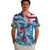 New York Yankees Hawaiian Shirt - Surfing Santa Blue Aloha Shirt