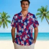 New York Yankees Hawaiian Shirt - Tropical Floral Navy Aloha Shirt