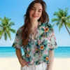 New York Yankees Hawaiian Shirt - Tropical Foliage Green Aloha Shirt
