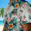 New York Yankees Hawaiian Shirt - Tropical Foliage Green Aloha Shirt