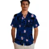 New York Yankees Hawaiian Shirt - Tropical Patchwork Navy Black Aloha Shirt