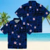 New York Yankees Hawaiian Shirt - Tropical Patchwork Navy Black Aloha Shirt