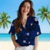 New York Yankees Hawaiian Shirt - Tropical Patchwork Navy Black Aloha Shirt
