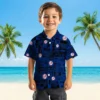 New York Yankees Hawaiian Shirt - Tropical Patchwork Navy Black Aloha Shirt