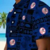 New York Yankees Hawaiian Shirt - Tropical Patchwork Navy Black Aloha Shirt