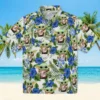 New York Yankees Hawaiian Shirt - Tropical Yoda Green Aloha Shirt