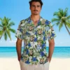 New York Yankees Hawaiian Shirt - Tropical Yoda Green Aloha Shirt