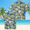 New York Yankees Hawaiian Shirt - Tropical Yoda Green Aloha Shirt