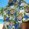 New York Yankees Hawaiian Shirt - Tropical Yoda Green Aloha Shirt