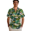Oakland Athletics Hawaiian Shirt - Tropical Palms Aloha Shirt
