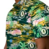 Oakland Athletics Hawaiian Shirt - Tropical Palms Aloha Shirt