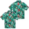 Oakland Athletics Hawaiian Shirt - Personalized Hibiscus Blossoms Green Aloha Shirt