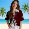 Atlanta Falcons Hawaiian Shirt � Personalized Edgy Streaks Red White, Casual Button Down For Men & Women