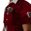 Atlanta Falcons Hawaiian Shirt � Personalized Edgy Streaks Red White, Casual Button Down For Men & Women