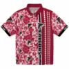 Atlanta Falcons Hawaiian Shirt � Personalized Hibiscus Arrows Red White, Casual Button Down For Men & Women
