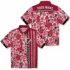 Atlanta Falcons Hawaiian Shirt � Personalized Hibiscus Arrows Red White, Casual Button Down For Men & Women