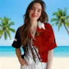 Baltimore Orioles Hawaiian Shirt - Personalized Edgy Streaks Orange White - Gift For Men, Women