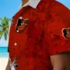 Baltimore Orioles Hawaiian Shirt - Personalized Edgy Streaks Orange White - Gift For Men, Women