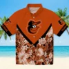 Baltimore Orioles Hawaiian Shirt - Personalized Hibiscus Arrows Orange White - Gift For Men, Women