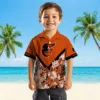 Baltimore Orioles Hawaiian Shirt - Personalized Hibiscus Arrows Orange White - Gift For Men, Women