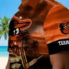 Baltimore Orioles Hawaiian Shirt - Personalized Tropical Canoe Orange - Gift For Men, Women