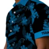 Carolina Panthers Hawaiian Shirt � Personalized Botanical Print Black, Casual Button Down For Men & Women