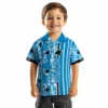 Carolina Panthers Hawaiian Shirt � Personalized Hibiscus Arrows Blue White, Casual Button Down For Men & Women