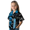Carolina Panthers Hawaiian Shirt � Personalized Palm Silhouettes Blue, Casual Button Down For Men & Women