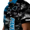 Carolina Panthers Hawaiian Shirt � Personalized Palm Silhouettes Blue, Casual Button Down For Men & Women