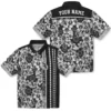 Chicago White Sox Hawaiian Shirt - Personalized Hibiscus Arrows Black White Aloha Shirt