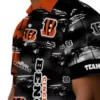 Cincinnati Bengals Hawaiian Shirt � Personalized Palm Silhouettes Orange, Casual Button Down For Men & Women