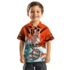 Cincinnati Bengals Hawaiian Shirt � Personalized Surfing Skeleton Orange Blue, Casual Button Down For Men & Women