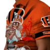 Cincinnati Bengals Hawaiian Shirt � Personalized Surfing Skeleton Orange Blue, Casual Button Down For Men & Women