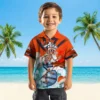 Denver Broncos Hawaiian Shirt - Personalized Baseball Floral Surfing Skeleton Orange Blue Aloha Shirt