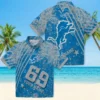 Detroit Lions Hawaiian Shirt - Personalized Star Stripes Blue Aloha Shirt