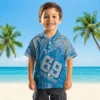 Detroit Lions Hawaiian Shirt - Personalized Star Stripes Blue Aloha Shirt