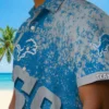 Detroit Lions Hawaiian Shirt - Personalized Star Stripes Blue Aloha Shirt