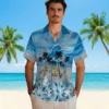 Detroit Lions Hawaiian Shirt - Personalized Tropical Canoe Blue Aloha Shirt