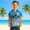 Detroit Lions Hawaiian Shirt - Personalized Tropical Canoe Blue Aloha Shirt