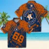 Houston Astros Hawaiian Shirt - Personalized Star Stripes Blue Aloha Shirt