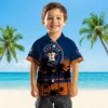 Houston Astros Hawaiian Shirt - Personalized Sunset Pattern Blue Black Aloha Shirt